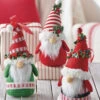 Plush Gnome Ornaments Set Of 3 - 7.5 Inch -Battery Operated Candles Shop 4216251