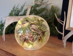 Chickadee Lighted Crackle Ball Battery Operated 6 Inch With Timer - NEW 2023 -Battery Operated Candles Shop 4224535 chickadee 2