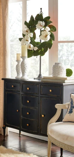 Adjustable Wreath Stand 28.5 Inch Black Iron -Battery Operated Candles Shop 4228866 lifestyle 1