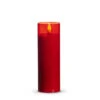 Red Glass Flameless Candle 2 Inch X 6 Inch Ivory Votive - Remote Ready -Battery Operated Candles Shop 4324048