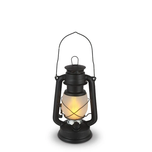 9.5 Inch FireGlow LED Hurricane Lantern - Matte Black 4 9.5 Inch FireGlow LED Hurricane Lantern - Matte Black - Image 2