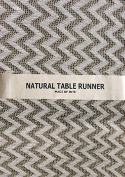 Chevron Table Runner 14 Inch X 72 Inch - Natural Jute