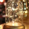 Glass Display Dome Cloche With 20 Suspended LED Fairy Lights 6.5 High -Battery Operated Candles Shop 6.25 inch cloche