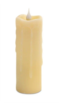 Moving Flame Simplux Ivory Slim Pillar 2 X 6 - Multi Timer - Remote Ready -Battery Operated Candles Shop 62867 main image