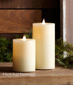 Simplux LED Designer Candle Ivory Flat Top - Moving Flame 3.5x7