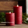 Simplux LED Designer Candle Red Flat Top - Moving Flame 3.5x7 -Battery Operated Candles Shop 7 inch red flat top pillar simplus