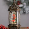 Snow Globe With 3 Cardinals Lighted Water Lantern - USB Cord Included -Battery Operated Candles Shop 83465 tall