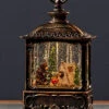Bears At The Campfire Scene Lighted Water Lantern With UBS Cord Included -Battery Operated Candles Shop 83884 large 2