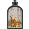 Deer Family In The Forest Lighted Water Globe - NEW 2023 - USB Included -Battery Operated Candles Shop 90440 deer water lantern