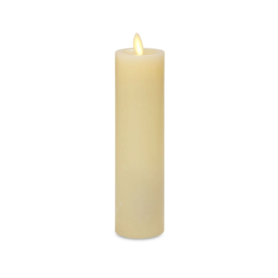 Luminara Slim Ivory Wax Moving Flame Pillar - 8 Inch Remote Ready 3 Luminara Slim Ivory Wax Moving Flame Pillar - 8 Inch Remote Ready