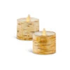 Set Of 2 Ivory Birch Wrapped Unscented Luminara Moving Flame Tealights 2 Set Of 2 Ivory Birch Wrapped Unscented Luminara Moving Flame Tealights -Battery Operated Candles Shop 994160
