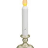 Dual Amber / Warm White LED Window Candle - Pewter -Battery Operated Candles Shop FPC1320P