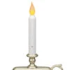 Dual Color Window Candle Amber / Warm White - Pewter -Battery Operated Candles Shop FPC1325P
