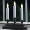 Aged Bronze 3-Tier Battery Operated Window Candle 2 Aged Bronze 3-Tier Battery Operated Window Candle -Battery Operated Candles Shop FPC1530A in Window