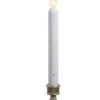 LED Plug In Window Candle With Auto Sensor - Pewter Base -Battery Operated Candles Shop FPC1570P main image