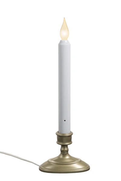 LED Plug In Window Candle With Auto Sensor - Pewter Base 3 LED Plug In Window Candle With Auto Sensor - Pewter Base