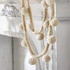 6 Foot Ivory Pom Pom Garland 2 6 Foot Ivory Pom Pom Garland -Battery Operated Candles Shop G3901824 pom pom garland