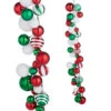 4 Foot Mixed Pattern Ball Garland -Battery Operated Candles Shop G4032704 1