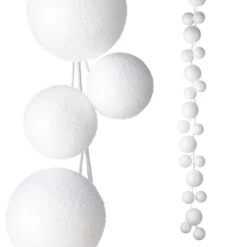 5.5 Foot Snowball Ball Garland