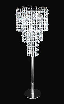 Crystal Gemstone Tabletop Chandelier - 30 Inch