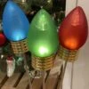26 Inch Lighted Frosted Outdoor Christmas Light Bulb Pick - Set Of 3 New 2023 -Battery Operated Candles Shop IMG 9783