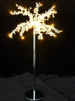 Battery Operated Mini Tabletop Crystal Tree - 48 Warm White LED's 4 Battery Operated Mini Tabletop Crystal Tree - 48 Warm White LED's - Image 2