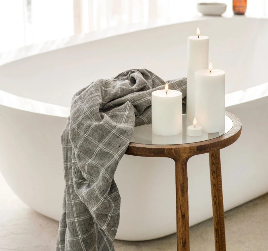 Uyuni 3 Inch X 7 Inch White Pillar Candle - Remote Ready 4 Uyuni 3 Inch X 7 Inch White Pillar Candle - Remote Ready - Image 2