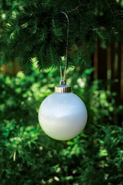 Illuminating White Outdoor LED Pulsing 5"" Globe - Battery Powered Light Sensor -Battery Operated Candles Shop WP500 daylight 2