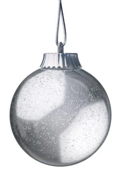 Illuminating Silver Outdoor LED Pulsing 5" Globe - Battery Powered Light Sensor