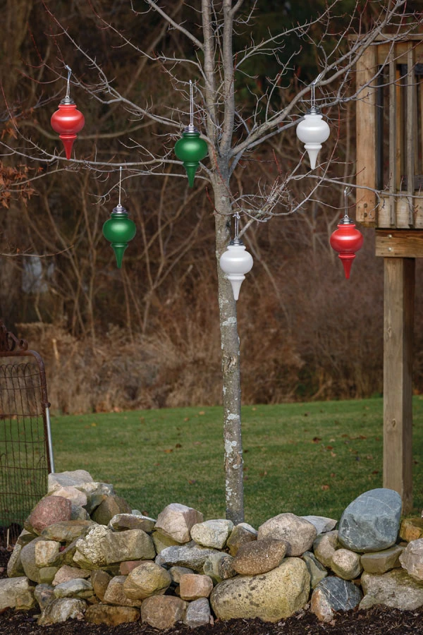 Illuminating Red Outdoor LED Pulsing 10" Finial - Battery Powered Light Sensor 4 Illuminating Red Outdoor LED Pulsing 10" Finial - Battery Powered Light Sensor - Image 2