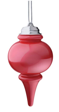 Illuminating Red Outdoor LED Pulsing 10" Finial - Battery Powered Light Sensor
