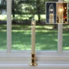 Ultra Bright Adjustable LED Cordless Window Candle Dual Sided Bulb - Timer - Brass Finish -Battery Operated Candles Shop adjustable brass base ivory 1