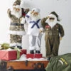 Navy Santa Healthcare Hero - 18 Inch NEW 2023 -Battery Operated Candles Shop airforce army navy