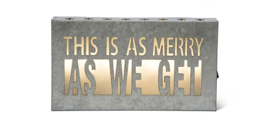 10 Inch Cut Out Tin Christmas Sign - This Is As Merry As We Get 3 10 Inch Cut Out Tin Christmas Sign - This Is As Merry As We Get