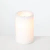 Outdoor All Weather WHITE Wax Candle 4 X 6 Inch With 5 Hour DUSK ON Timer -Battery Operated Candles Shop aww46111wh