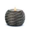 Luminara Round Embossed Basket Weave Candle 4.5 X 4 Remote Ready -Battery Operated Candles Shop basketweave