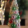 Bottle Brush Tree With Ornaments And Wood Base - 10 Inch 1 Bottle Brush Tree With Ornaments And Wood Base - 10 Inch -Battery Operated Candles Shop bottlebrush tree gr