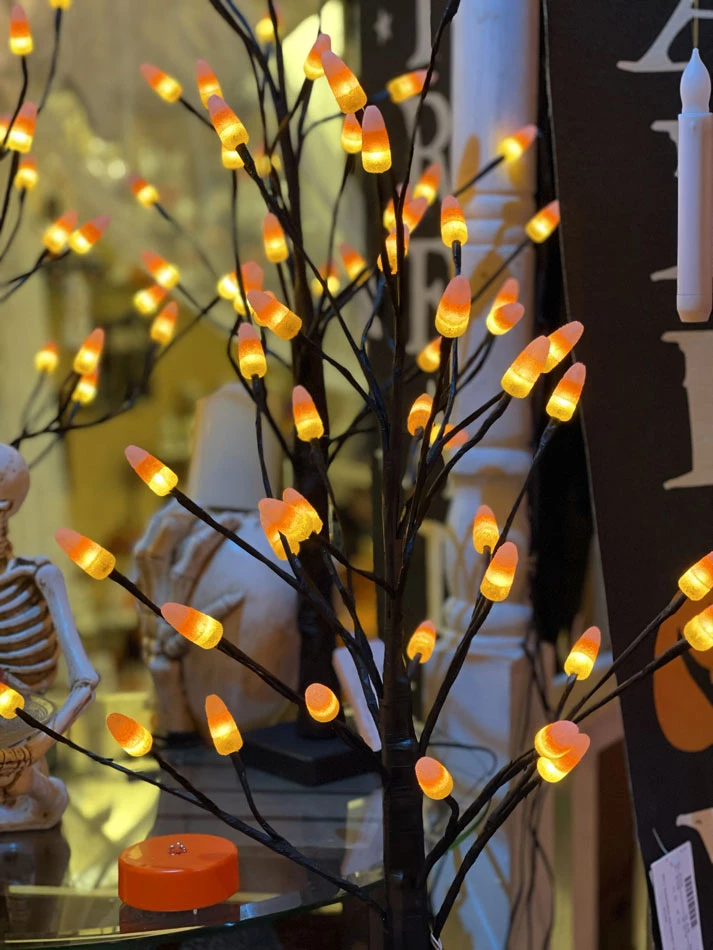 Battery Operated 2.5 Foot Lighted Halloween Candy Corn Tree - NEW 2023 3 Battery Operated 2.5 Foot Lighted Halloween Candy Corn Tree - NEW 2023