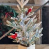 24 Inch Flocked Tree With Cardinals In Decorative Box - NEW 2022 -Battery Operated Candles Shop cardinal flocked tree full