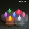 Flameless Color Changing LED Battery Operated - Set Of 12 -Battery Operated Candles Shop cc tall tealights 12 pack