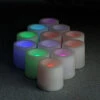 Tall Tea Lights - With Recessed Color Changing LED - Super Bright Set Of 12 -Battery Operated Candles Shop cc tealights round main