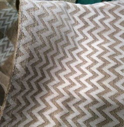 Chevron Table Runner 14 Inch X 72 Inch - Natural Jute -Battery Operated Candles Shop cheveron runner detail 1