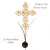 Memorial Solar Cross Stake - 40 Inches With 24 Lights -Battery Operated Candles Shop cross new image solar