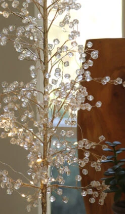 24 Inch Lighted Jeweled Acrylic Tree - 30 Lights -Battery Operated Candles Shop crystal tree detail