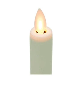 Matchless Moving Flame Taper Candle 8 Inch Ivory - Remote Ready -Battery Operated Candles Shop dancing flame taper 1 1