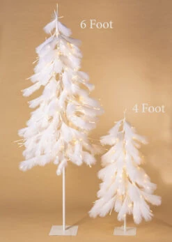 6 Foot Lighted White LED Tree - 270 Warm White Lights - NEW 2023 (Copy) -Battery Operated Candles Shop downsweep trees