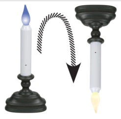 First Responder Window Candle Blue Or Contemporary White LED Bulb 10 First Responder Window Candle Blue Or Contemporary White LED Bulb -Battery Operated Candles Shop dual blue and white window