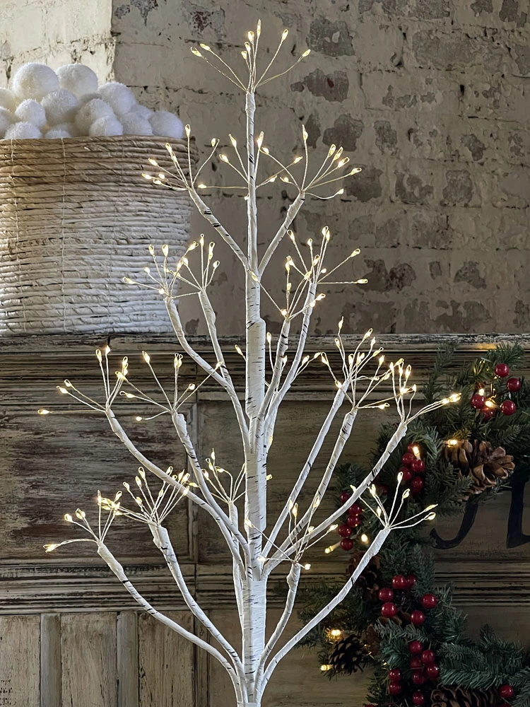 Battery Operated Tabletop Birch Tree - 160 Warm White LED Fairy Lights 4 Battery Operated Tabletop Birch Tree - 160 Warm White LED Fairy Lights - Image 2
