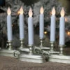 Discount 6 Pack - Warm White / Amber - Traditional Battery Window Candle (Pewter) -Battery Operated Candles Shop fpc 1525 main box