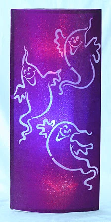 Color Changing LED Purple Ghost Lantern - 18 Inch